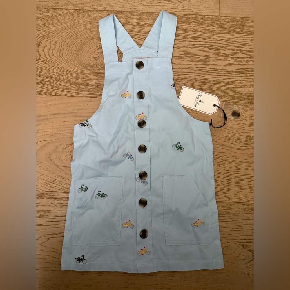 NWT Classic Prep Jamie Jumper Beach Cruiser Blue 6Y Dress Bicycle Embroidery